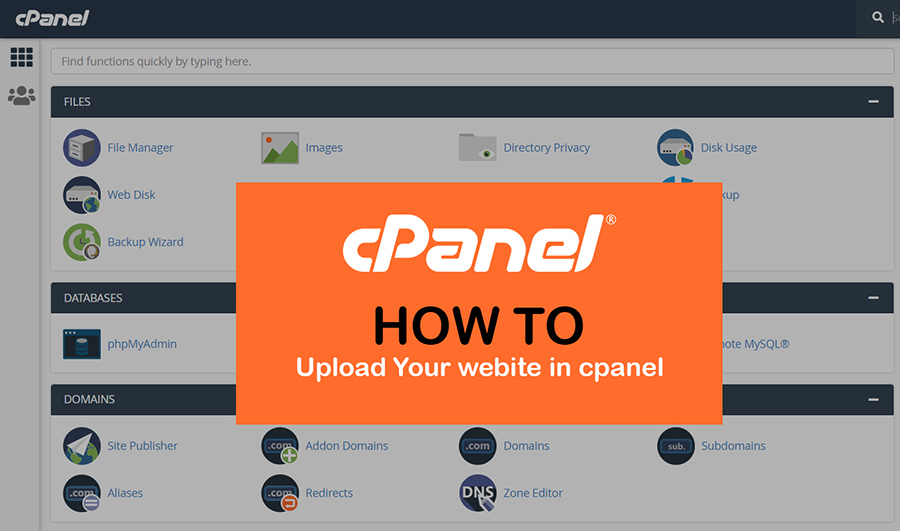 How to upload your website in cpanel